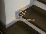 Лестница на косоуре со стеклянным ограждением — фото 14